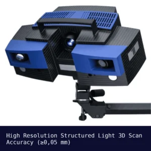 High Resolution Structured Light 3D Scan (Accuracy ≥0.05 mm)